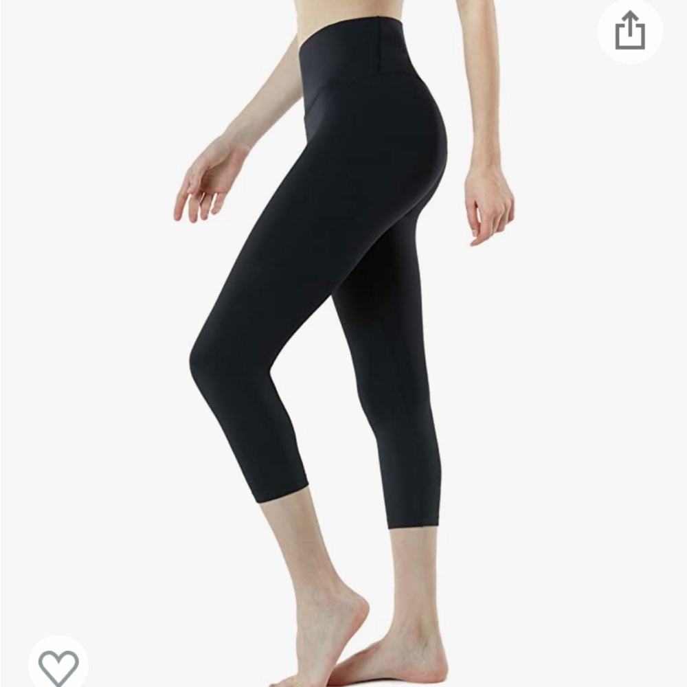 TSLA Cropped Yoga Pants with Hidden/Side Pocket